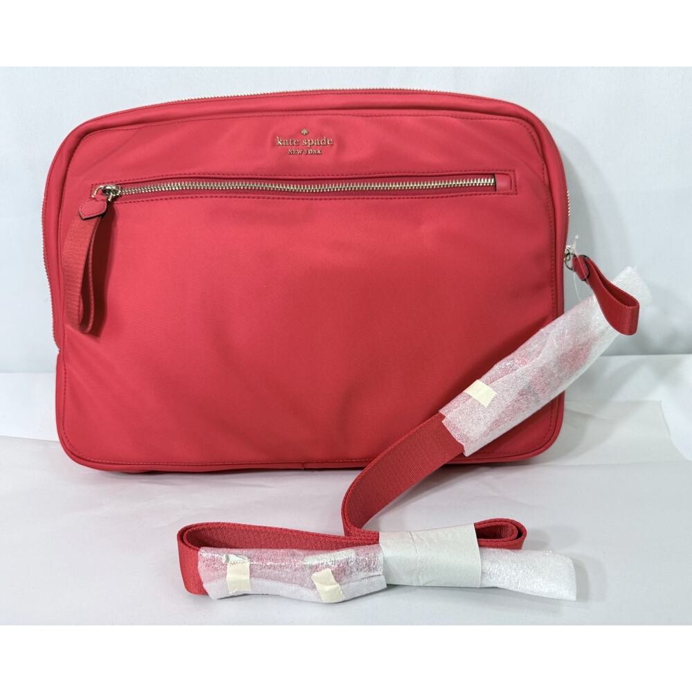 Kate Spade Laptop Sleeve 15 Pink Nylon Crossbody Case WKRU00577 NWT